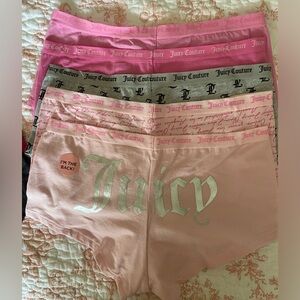 Never worn pack of 5 juicy couture cotton boy shorts